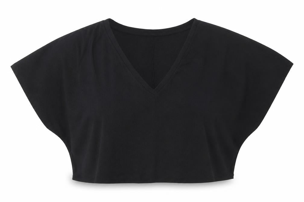 Womens UK Size L Zara Black Cropped T-Shirt