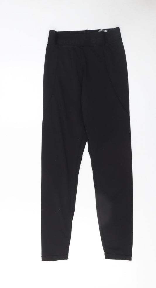 Womens UK Size S DKNY Slim Fit Leggings Black Leggings