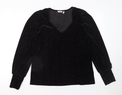 Womens UK Size L b.young Black Basic Blouse