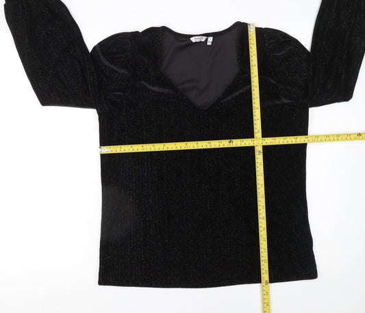 Womens UK Size L b.young Black Basic Blouse