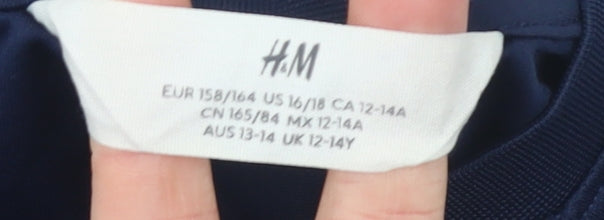 Girls UK Size 12-14 Years H&M Blue Jersey T-Shirt