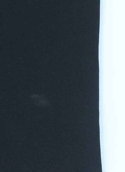 Dunnes Stores Women Black Capri Leggings Small Stretch Activewear