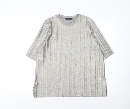 Womens UK Size 10 Marks and Spencer Grey Tunic Blouse