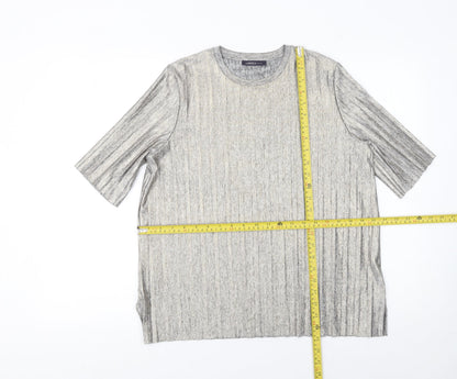 Womens UK Size 10 Marks and Spencer Grey Tunic Blouse
