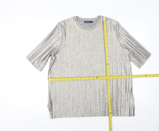 Womens UK Size 10 Marks and Spencer Grey Tunic Blouse