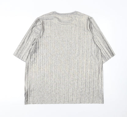 Womens UK Size 10 Marks and Spencer Grey Tunic Blouse