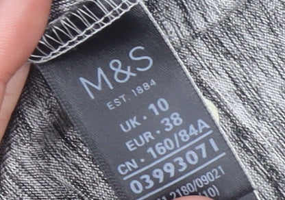 Womens UK Size 10 Marks and Spencer Grey Tunic Blouse