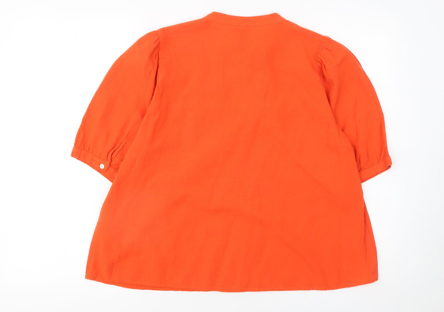 Womens UK Size L VERO MODA Orange Peasant Blouse