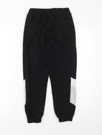 Boys UK Size 10 Years Emporio Armani Regular Fit Jogger Black Trousers