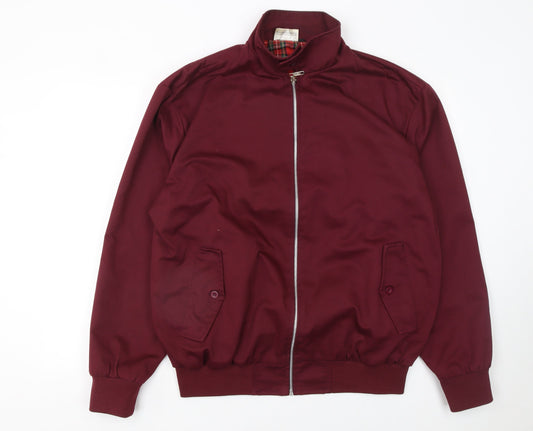 Mens UK Size 2XL Cotton Works Red Bomber Jacket