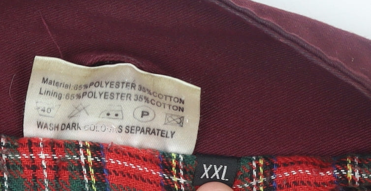 Mens UK Size 2XL Cotton Works Red Bomber Jacket