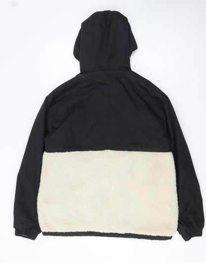 Mens UK Size S OBEY Black Anorak Coat