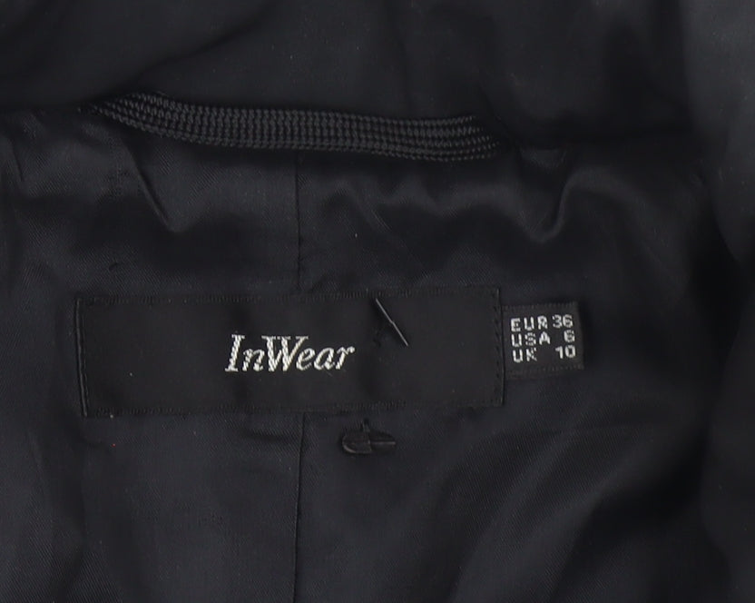 Womens UK Size 10 InWear Black Puffer Jacket