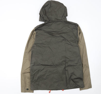 Mens UK Size M River Island Green Windbreaker Coat