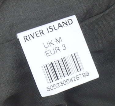 Mens UK Size M River Island Green Windbreaker Coat
