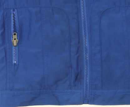 Womens UK Size S Red Herring Blue Bomber Jacket