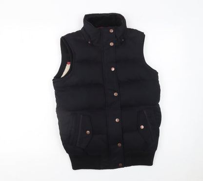 Womens UK Size 8 Fat Face Black Puffer Jacket