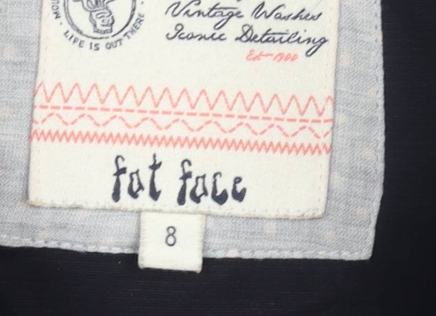 Womens UK Size 8 Fat Face Black Puffer Jacket
