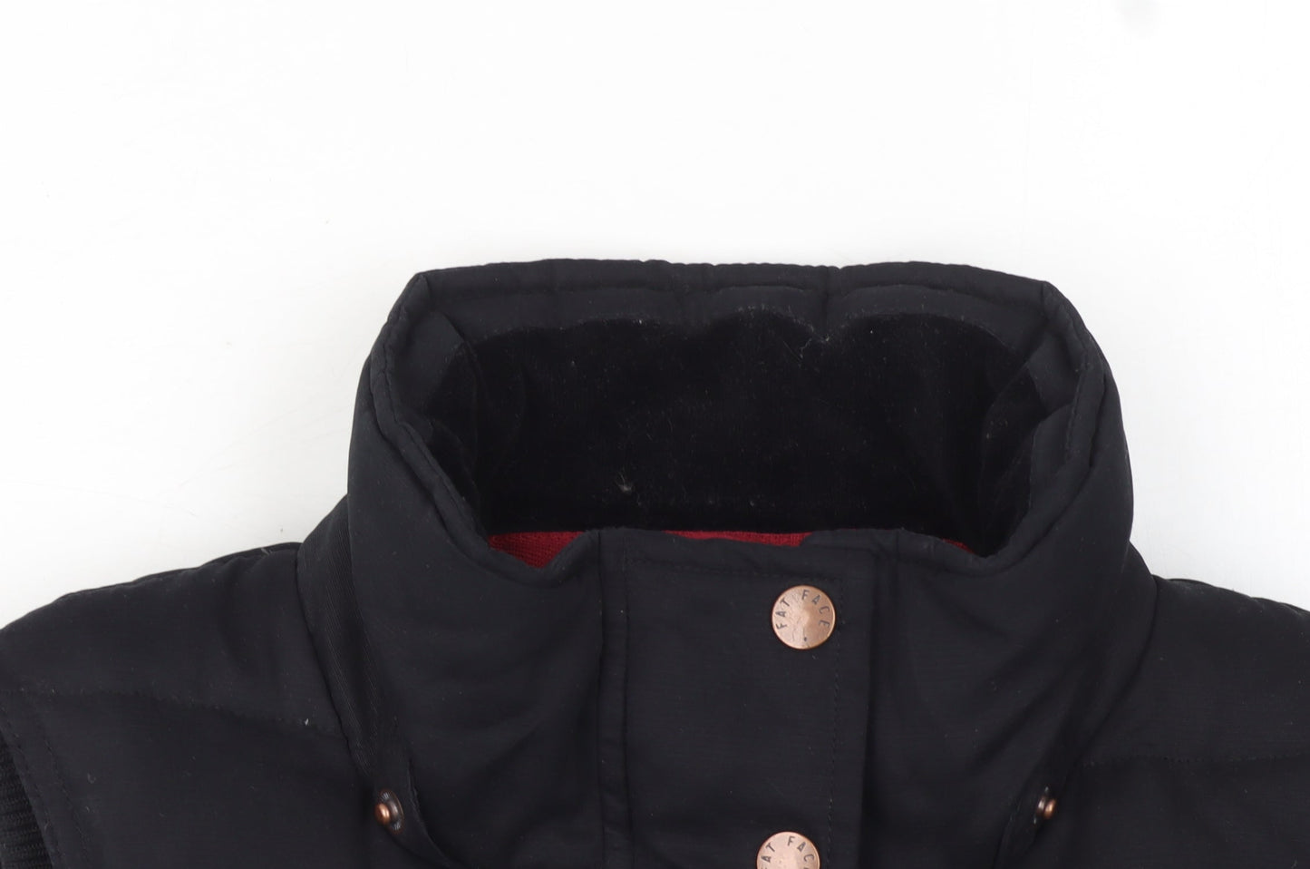 Womens UK Size 8 Fat Face Black Puffer Jacket