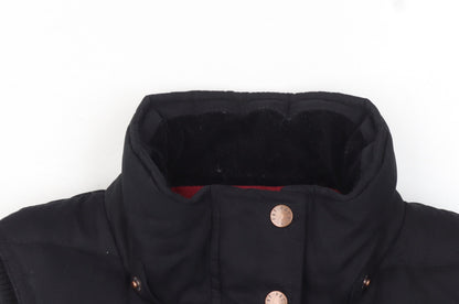 Womens UK Size 8 Fat Face Black Puffer Jacket