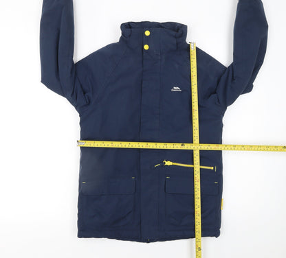 Boys UK Size 7-8 Years Trespass Blue Parka Coat