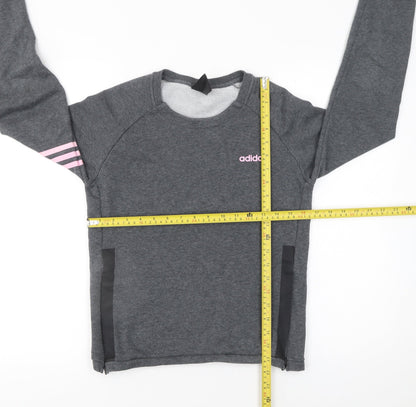 Womens UK Size S adidas Grey Pullover Sweatshirt
