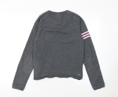 Womens UK Size S adidas Grey Pullover Sweatshirt