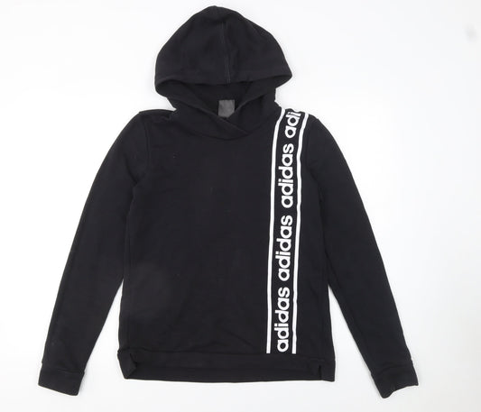 Womens UK Size S adidas Black Pullover Hoodie