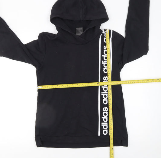 Womens UK Size S adidas Black Pullover Hoodie