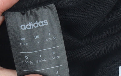 Womens UK Size S adidas Black Pullover Hoodie