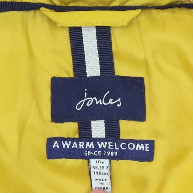 Girls UK Size 10 Years Joules Yellow Puffer Jacket