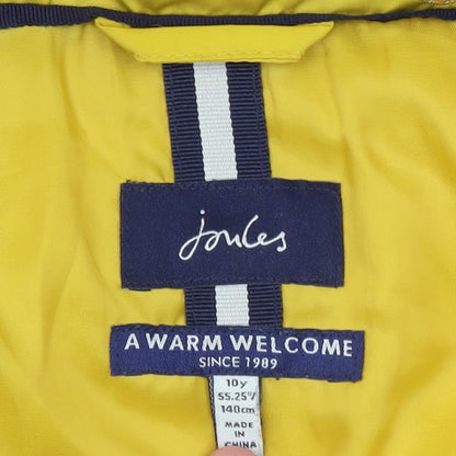 Girls UK Size 10 Years Joules Yellow Puffer Jacket