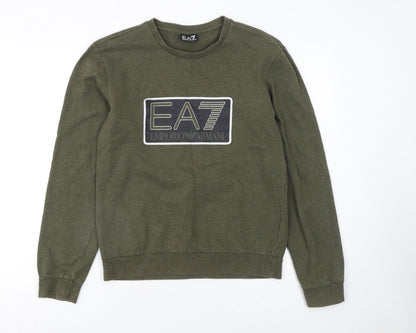 Mens UK Size S Emporio Armani Green Pullover Sweatshirt
