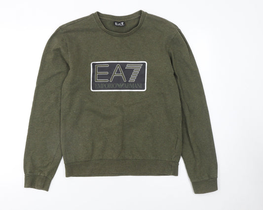 Mens UK Size S Emporio Armani Green Pullover Sweatshirt