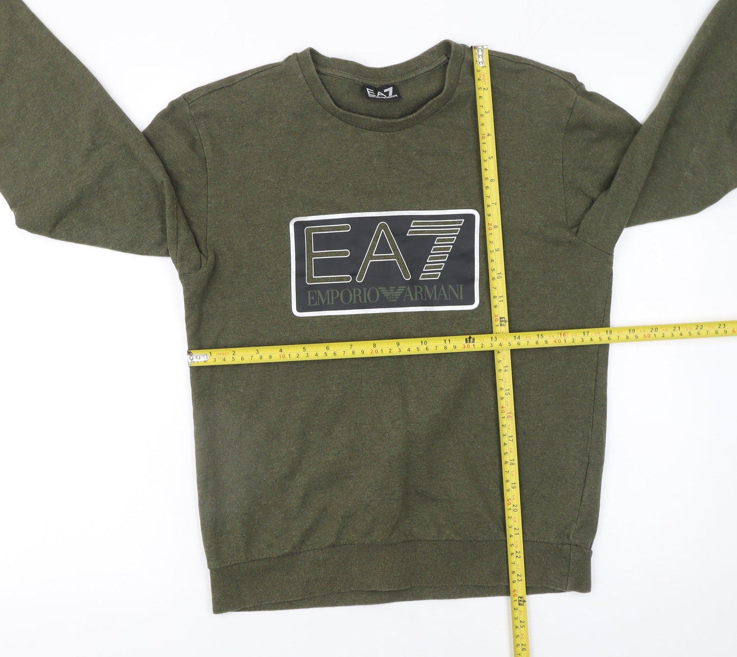 Mens UK Size S Emporio Armani Green Pullover Sweatshirt