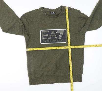 Mens UK Size S Emporio Armani Green Pullover Sweatshirt
