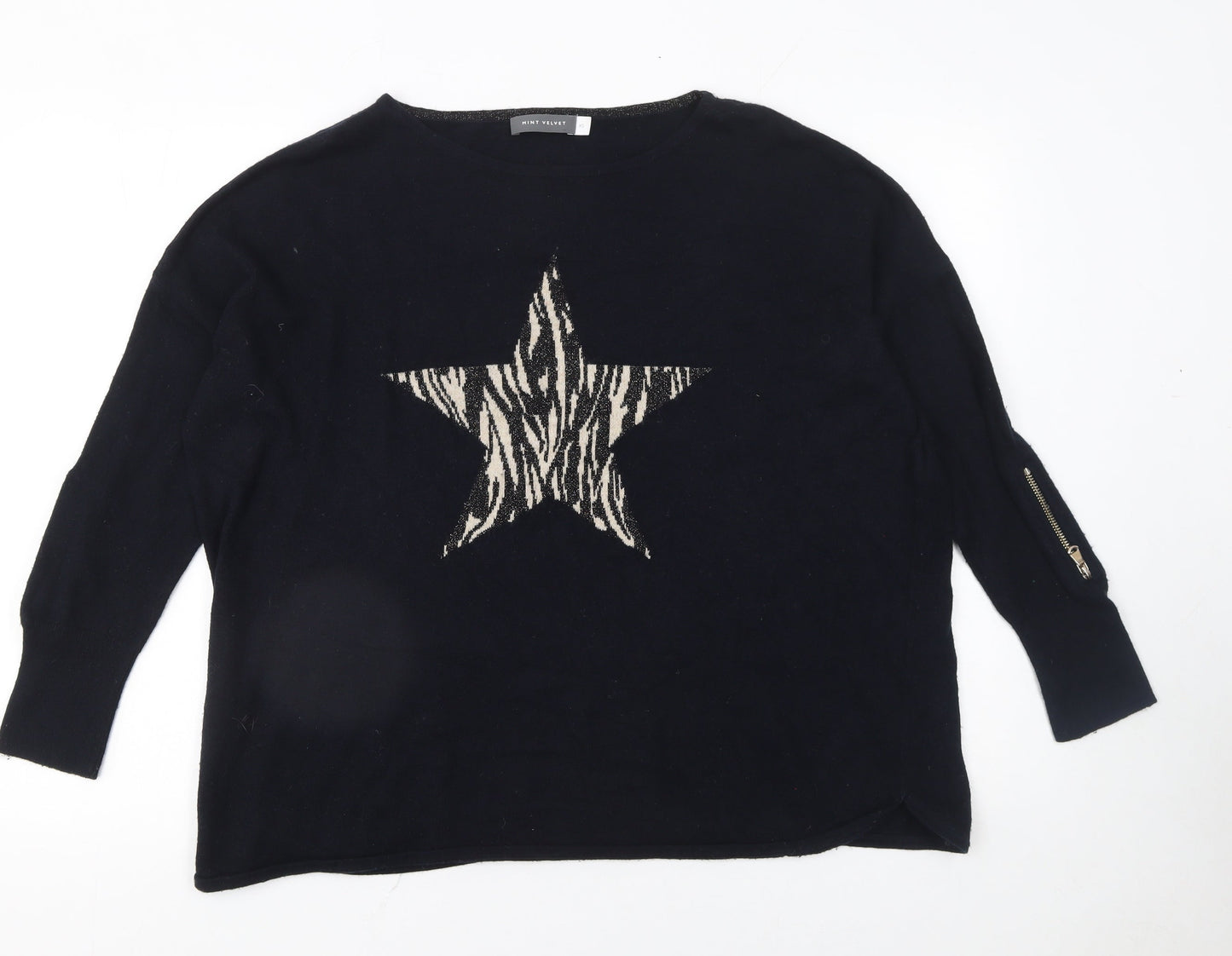 Womens UK Size XS Mint Velvet Black Pullover Jumper