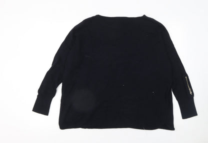 Womens UK Size XS Mint Velvet Black Pullover Jumper