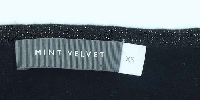 Womens UK Size XS Mint Velvet Black Pullover Jumper