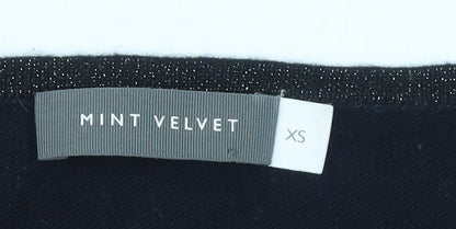 Womens UK Size XS Mint Velvet Black Pullover Jumper