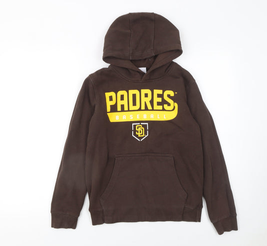 Boys UK Size 10-11 Years Genuine Merchandise Brown Pullover Hoodie