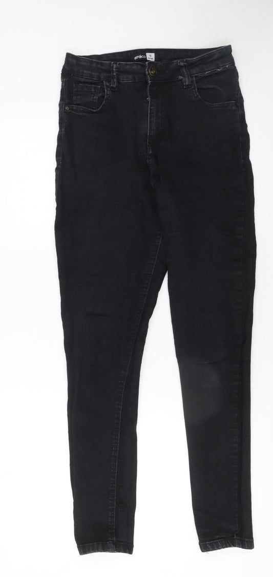 Womens UK Size 10 PEP&CO Slim Fit Skinny Black Jeans