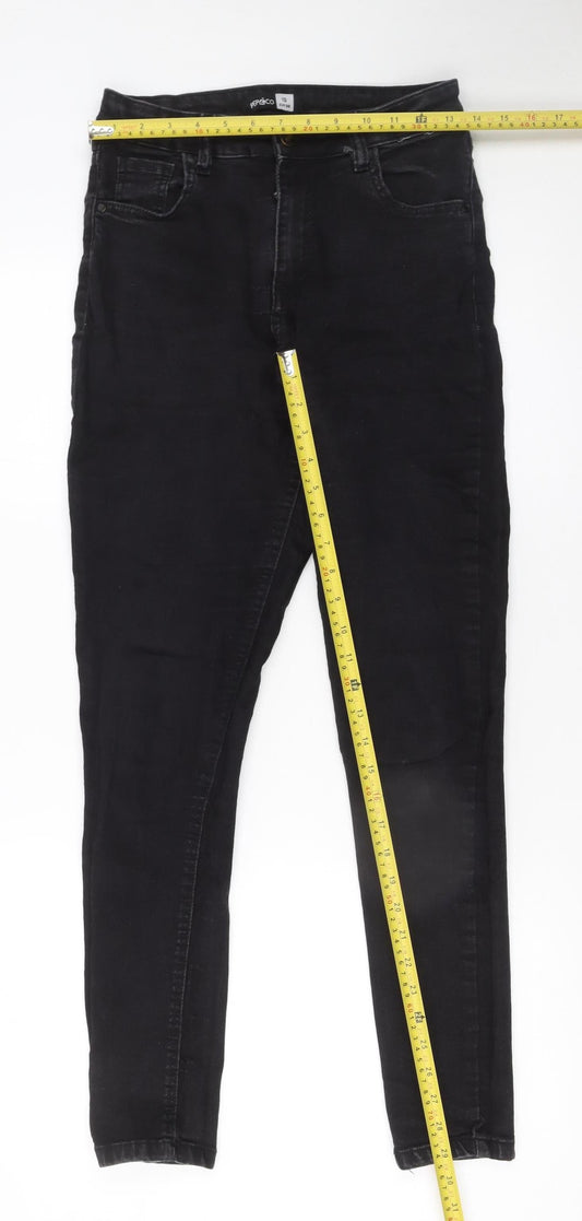 Womens UK Size 10 PEP&CO Slim Fit Skinny Black Jeans