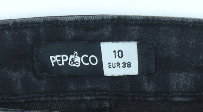 Womens UK Size 10 PEP&CO Slim Fit Skinny Black Jeans