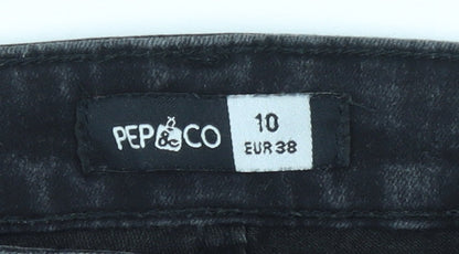 Womens UK Size 10 PEP&CO Slim Fit Skinny Black Jeans