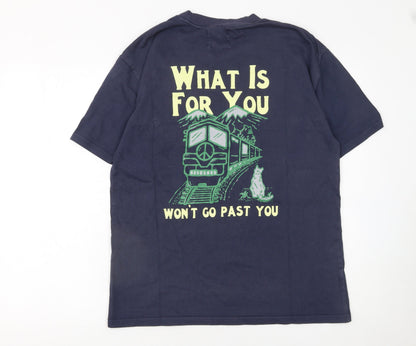 Mens UK Size M Storefront Blue  T-Shirt