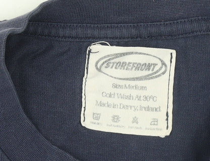 Mens UK Size M Storefront Blue  T-Shirt