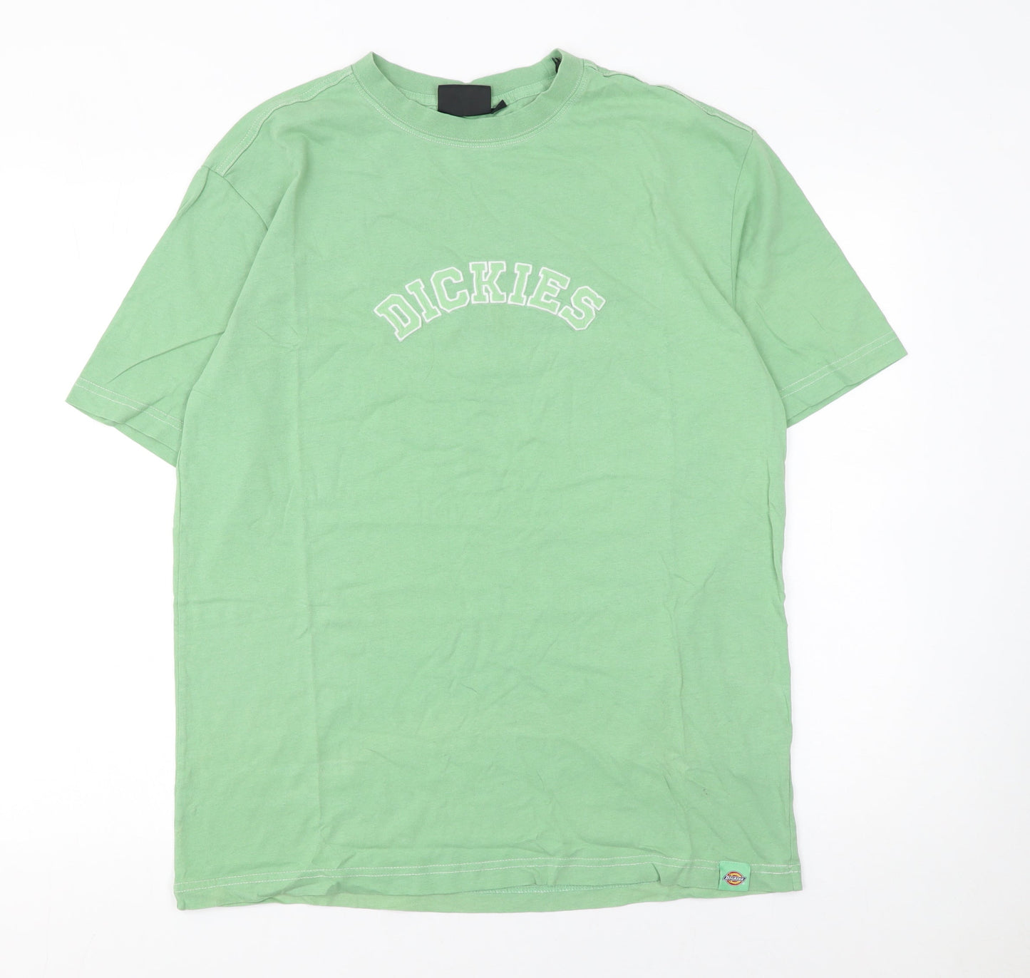 Dickies Men’s Green Logo Crew Neck Cotton Short Sleeve T-Shirt M