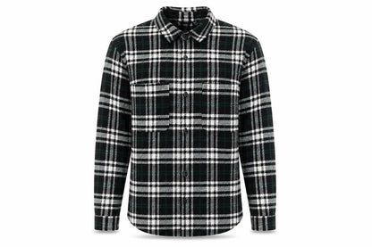 Pull & Bear Men's Black Check Flannel Long Sleeve Button-Up Shirt M