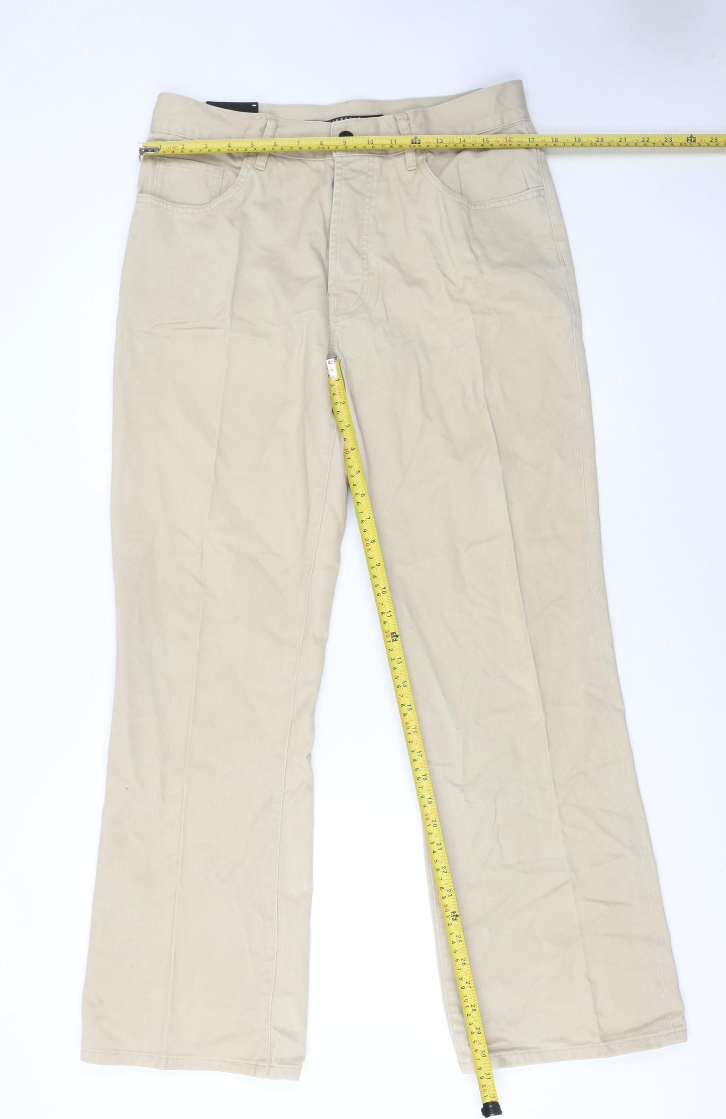 Mens UK Size L Firetrap Regular Fit Chino Beige Trousers
